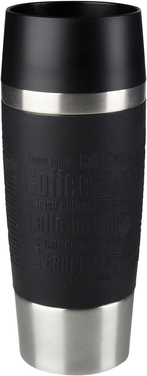 Emsa Travel Mug Thermobecher 360ml Edelstahl Isolierbecher Schwarz Dicht