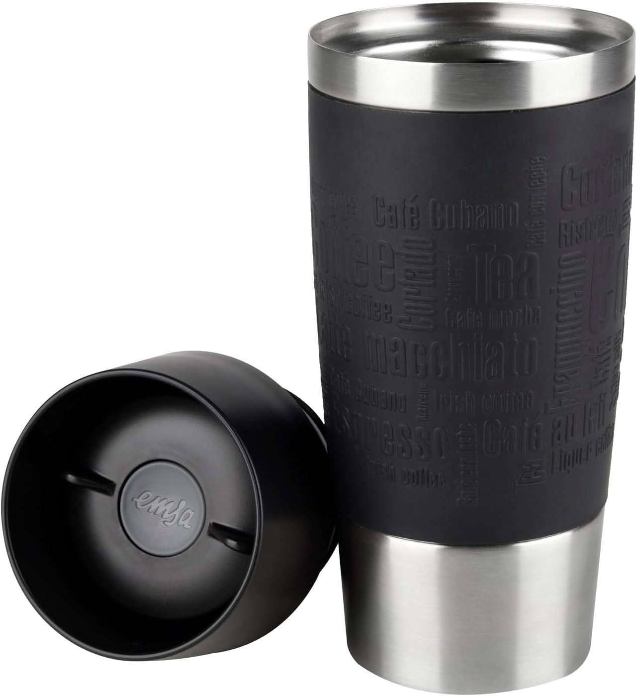 Emsa Travel Mug Thermobecher 360ml Edelstahl Isolierbecher Schwarz Dicht