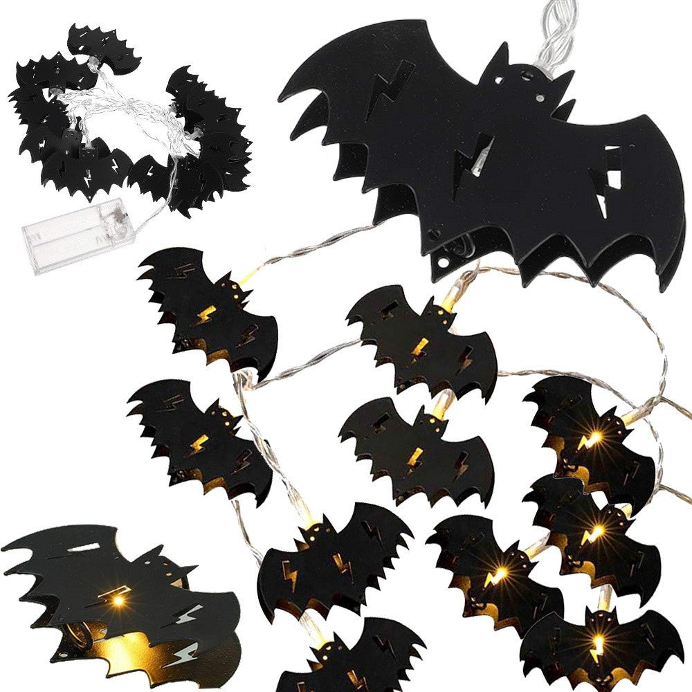 Halloween LED Hängelampe Fledermaus Girlande 200cm Batteriebetrieb