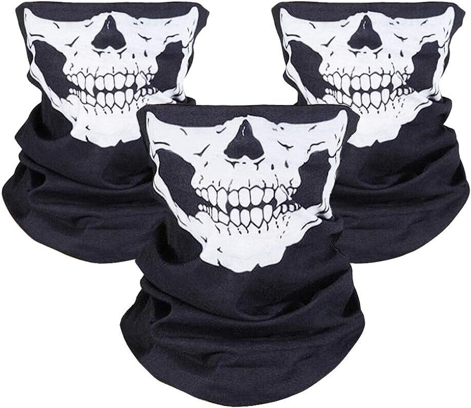 Multifunktionale Totenkopf Bandana – Sturmhaube, Gesichtstuch & Motorrad Maske