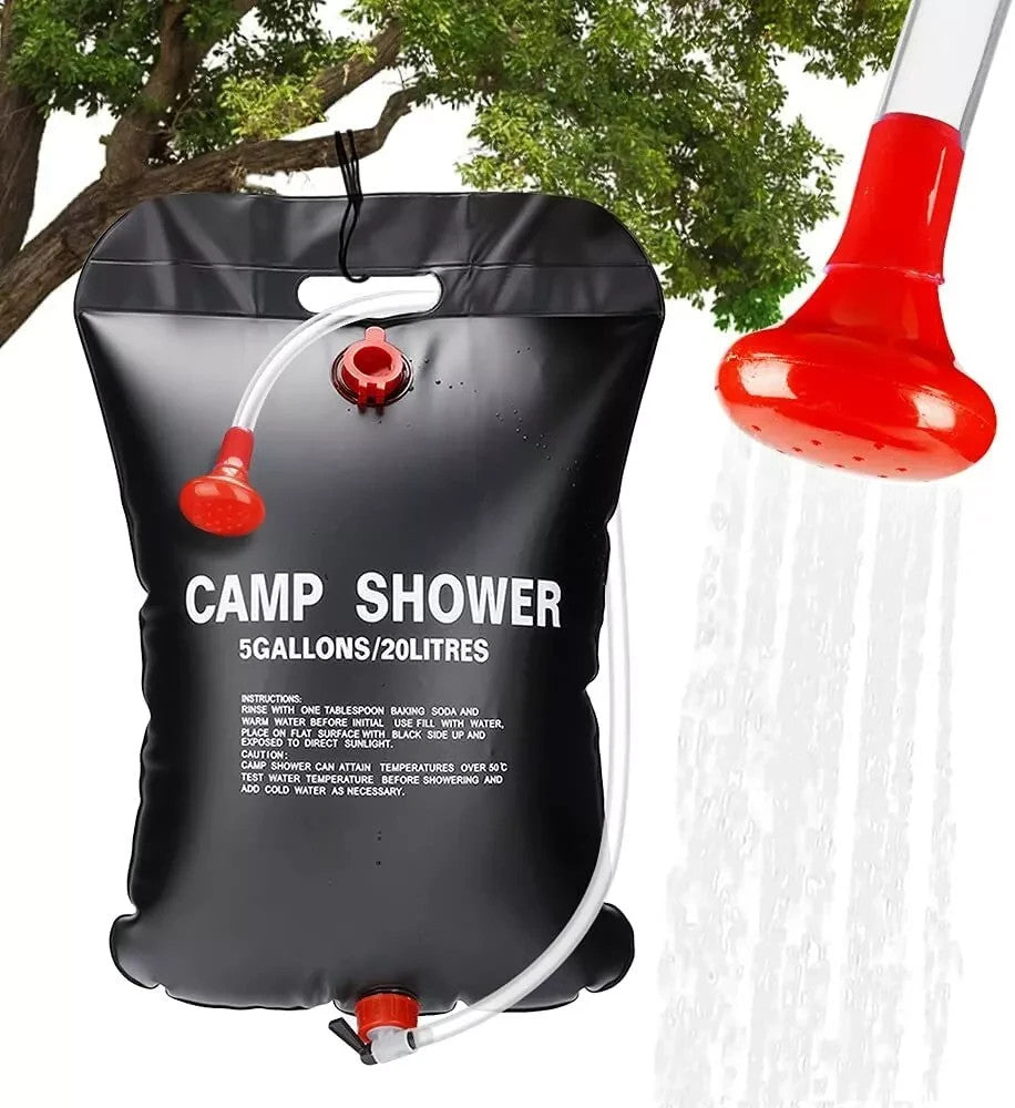 Camping Solardusche 20L â Mobile Outdoor Dusche fĂŒr Garten, Reise, Festival