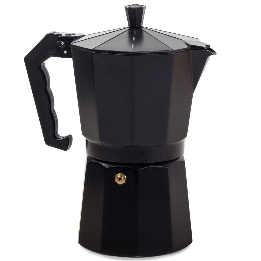 Kaffeekocher Aluminium 450ml 9 Tassen Espresso Maker Herdkanne Schwarz