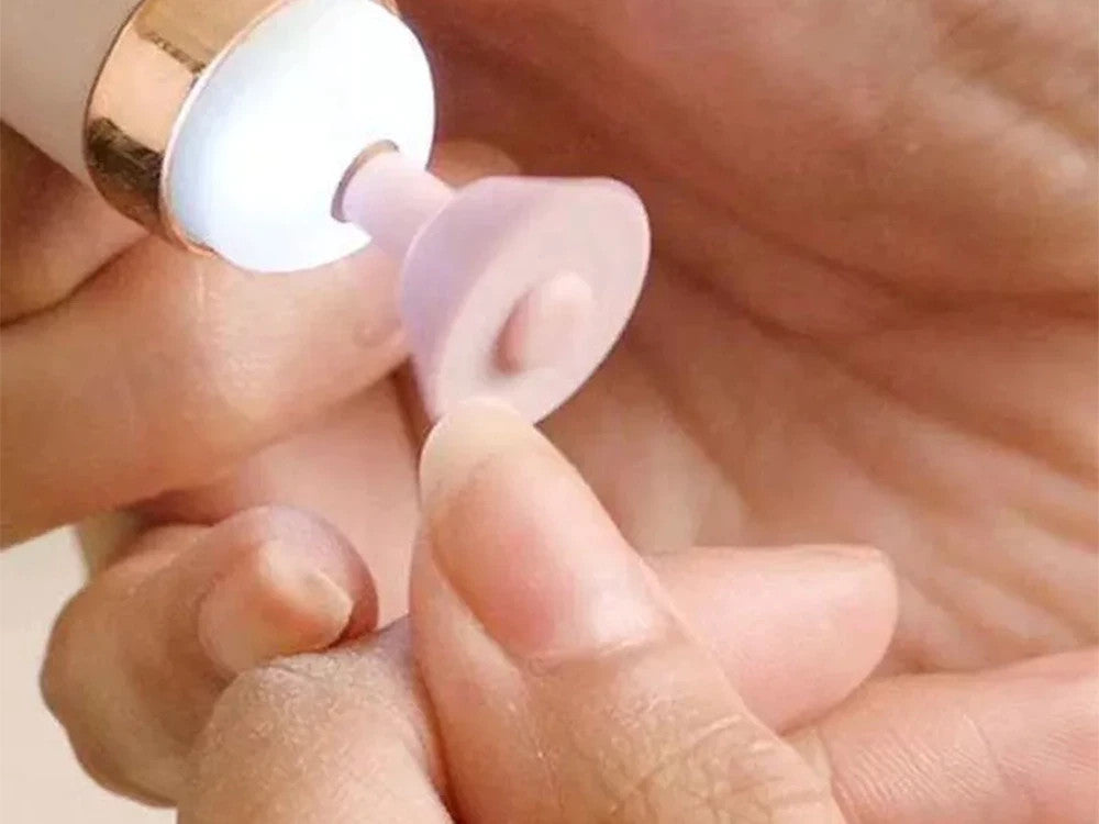 Elektrischer Maniküre Pediküre Nagelfräser Set 💅 USB Wiederaufladbar 5 Aufsätze