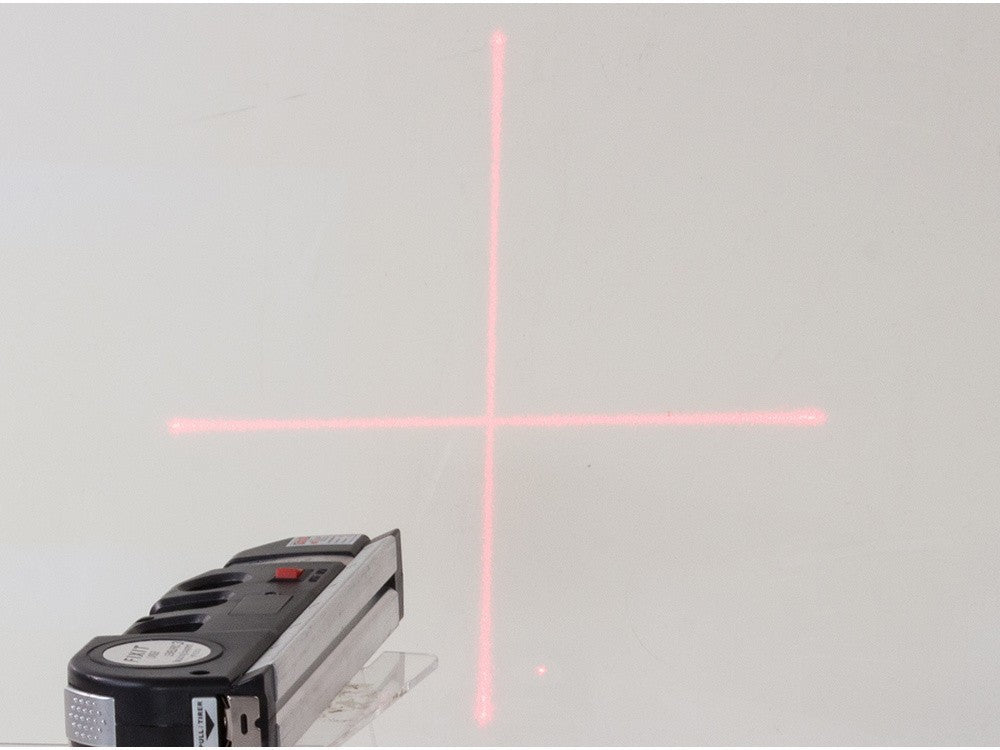 Laser Wasserwaage mit Linienlaser & Maßband | 3-in-1 Multifunktionales Werkzeug