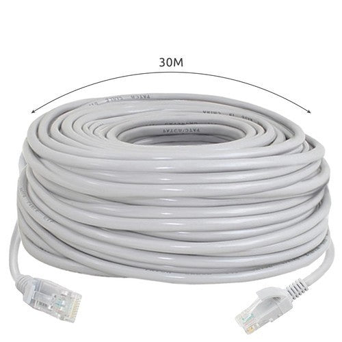 LAN-Kabel Cat 5 – 30 Meter RJ45 Ethernet Patchkabel für schnelle & stabile Netzwerkverbindungen, Robustes PVC, Vergoldete Stecker