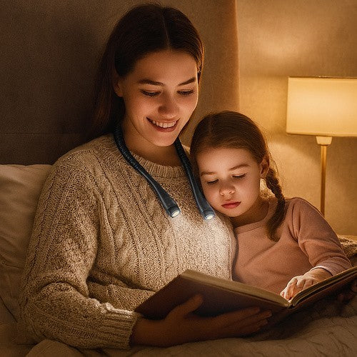LED Halslampe zum Lesen–Wiederaufladbare USB-C Leselampe mit 3 Lichtmodi