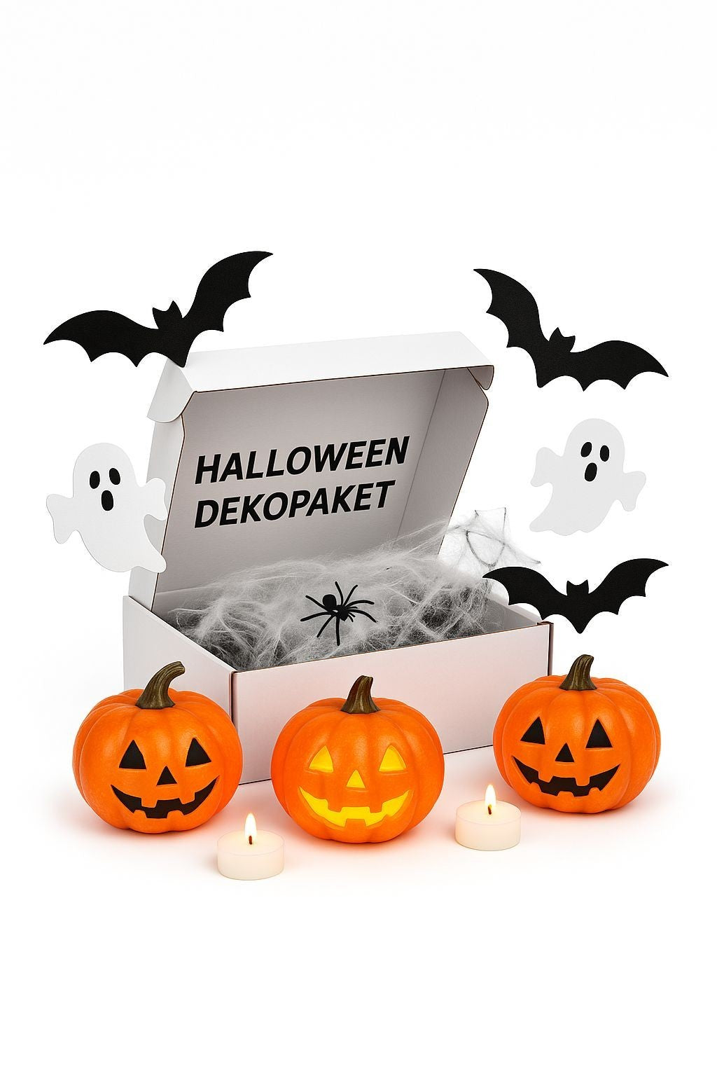 4-tlg Halloween Deko Set 🎃 Komplett Paket für Ihre Halloween Feier