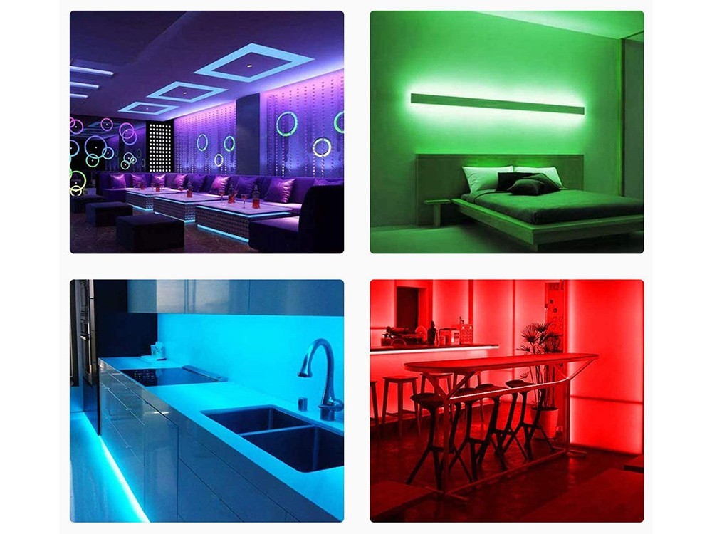 LED Band 3528 RGB 4.5m IP65 wasserdicht mit Netzteil & Fernbedienung