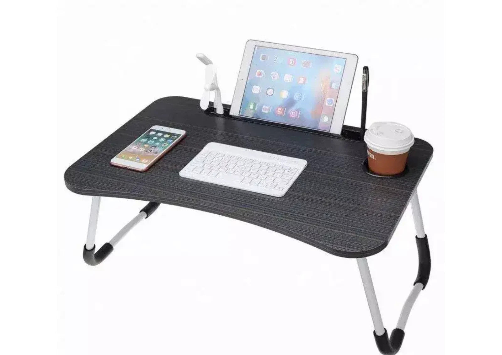 Laptoptisch 60x40 cm – Klappbarer & Tragbarer Notebooktisch für Sofa und Bett