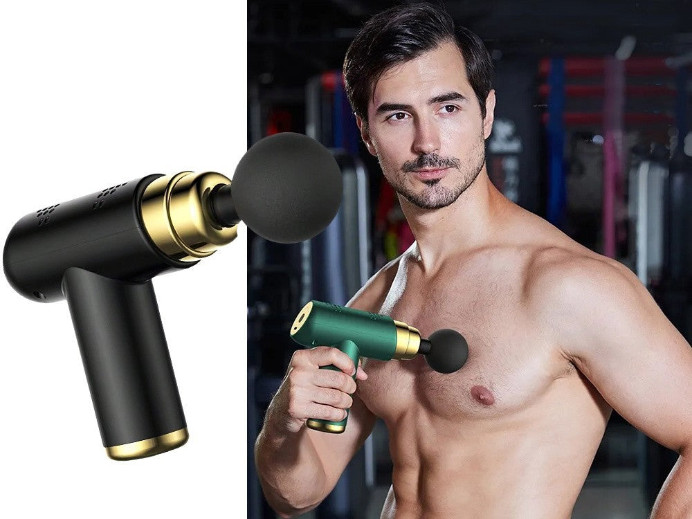 Mini Massagepistole Elektrisch 6 Stufen mit 4 Aufsätzen USB-C Wiederaufladbar 💪