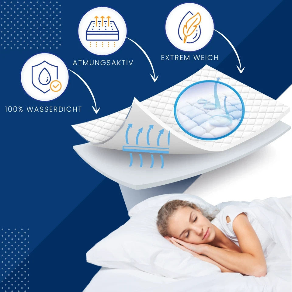 Arasia Matratzenschoner 180x200 Spannbettlaken/ Wasserdicht /Baumwolle