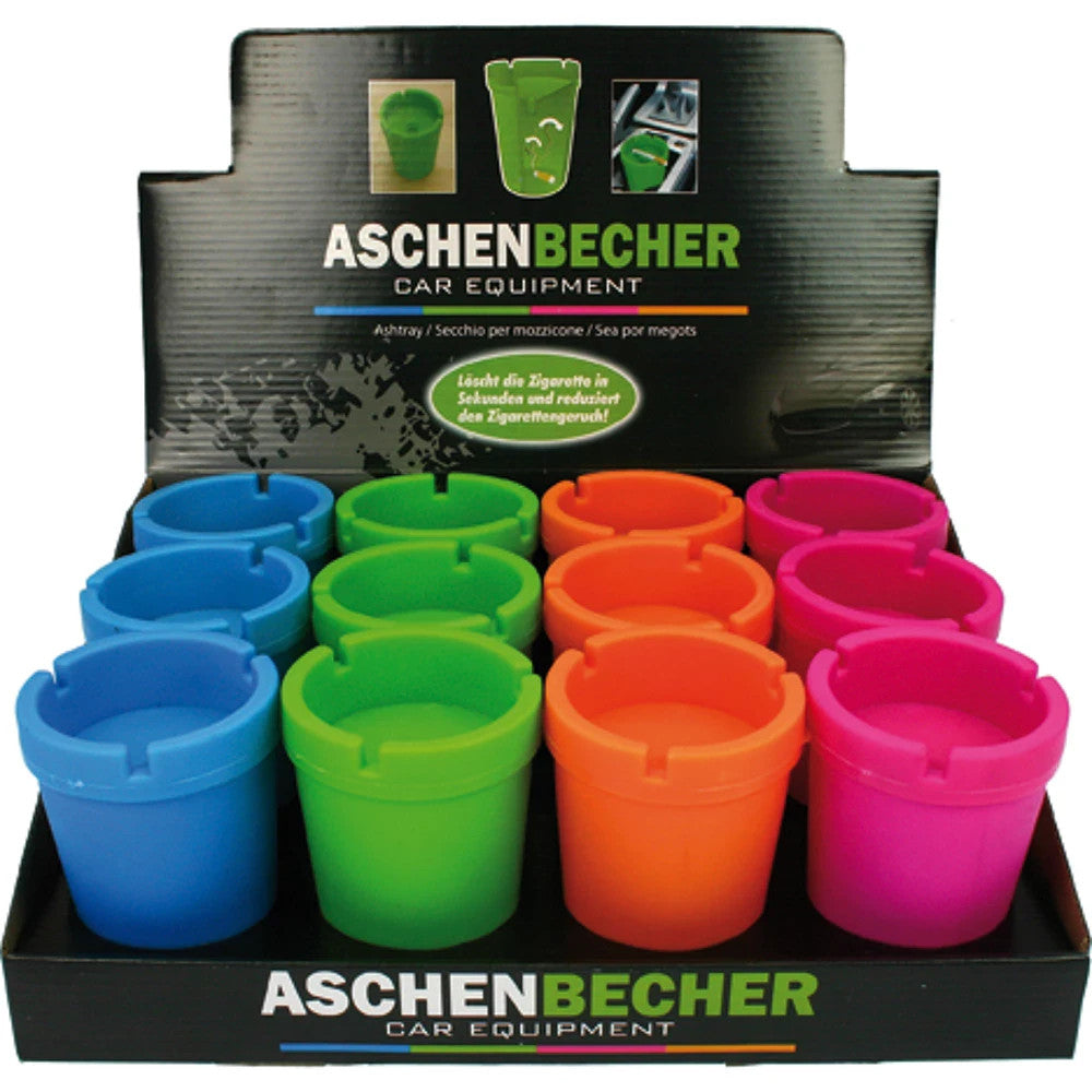 12er Set Windaschenbecher Sturmaschenbecher Auto Garten windfest Ø8cm