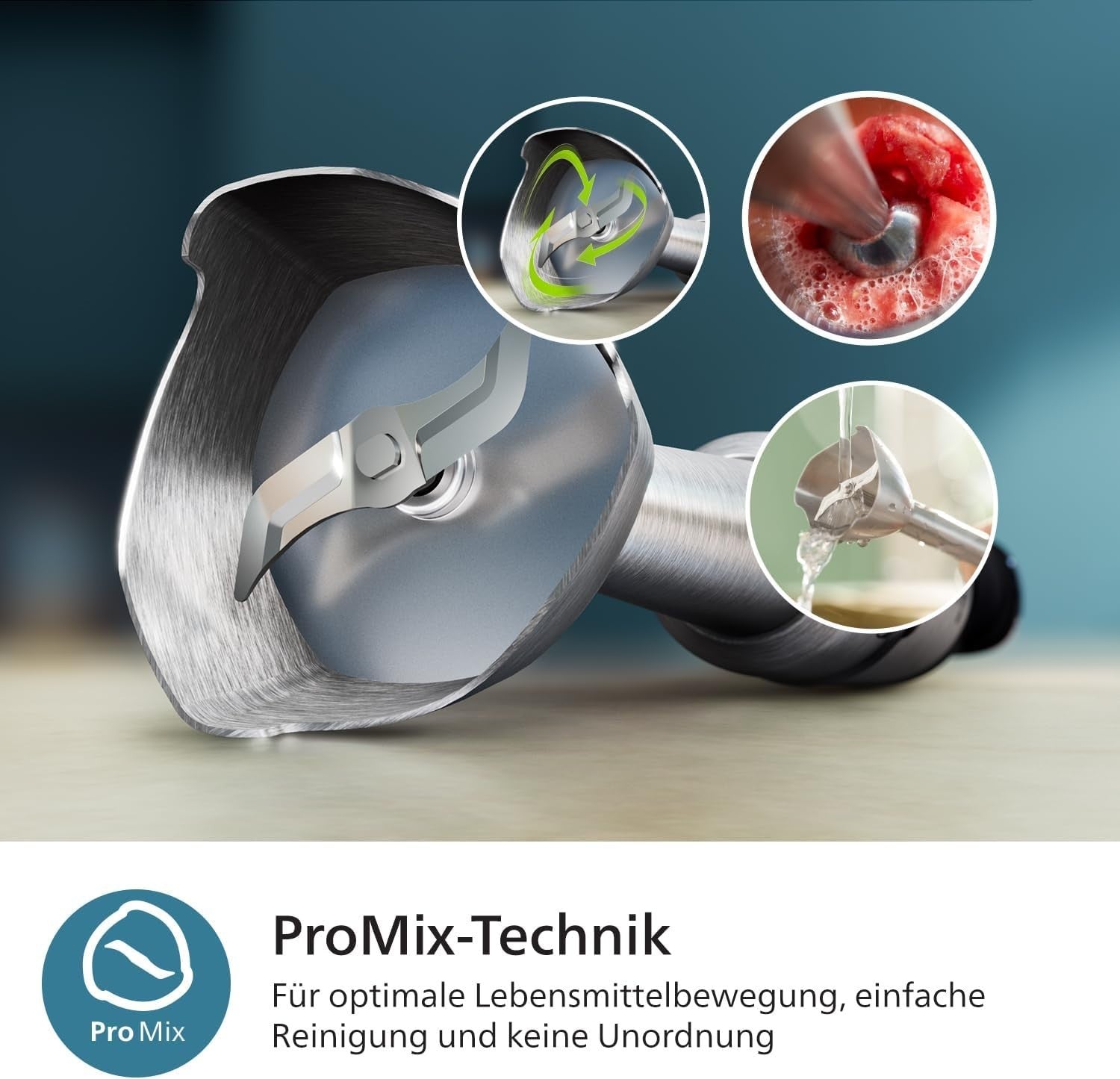 Philips 5000-Serie Stabmixer inkl. Schneebesen, Spiralizer, XL-Zerkleinerer