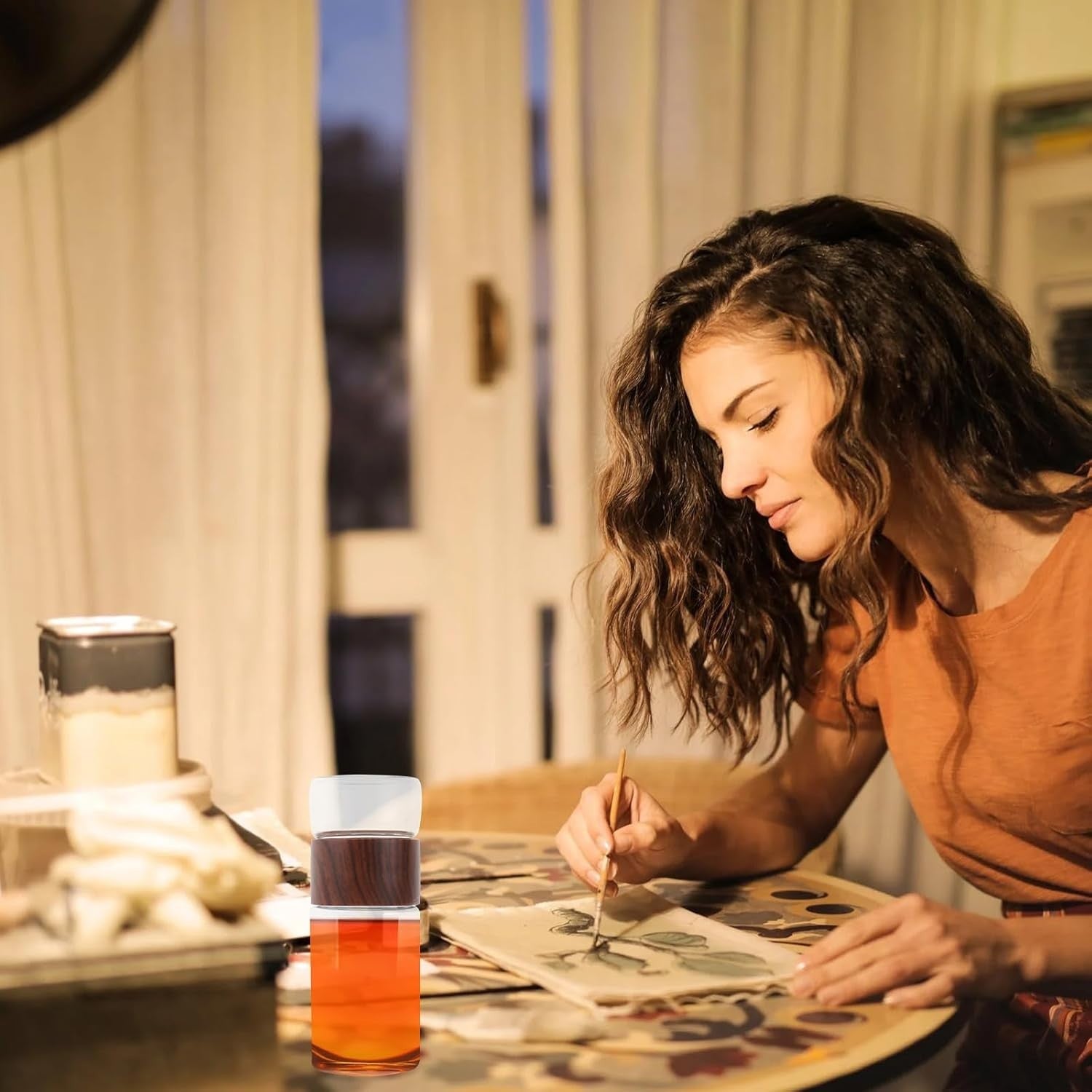 300 ml Hitzebeständiger Glas Teebecher mit Teesieb – Doppelwandige Teetasse