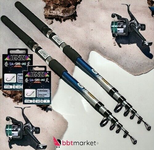 Forellenset Angelset Rute Rolle Schnur Haken NEU