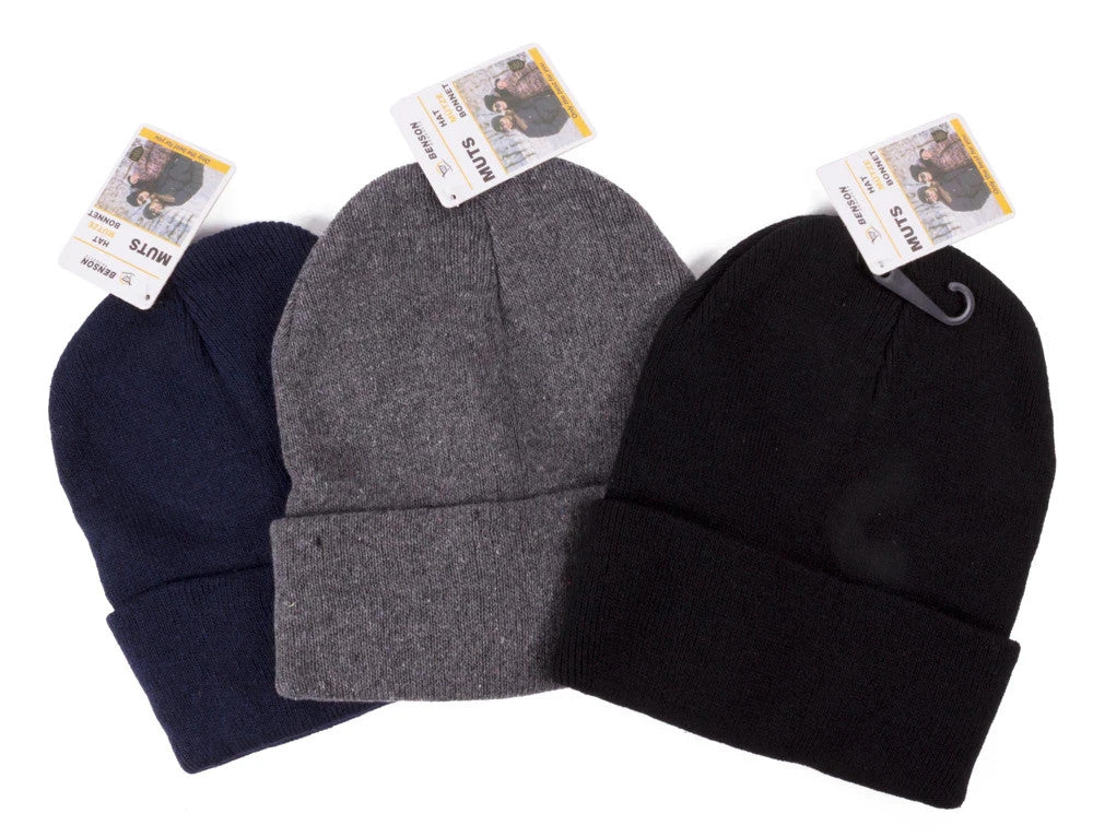 Beanie Mütze Unisex Winter – Einfarbig, Hutmischung, 1 Stück