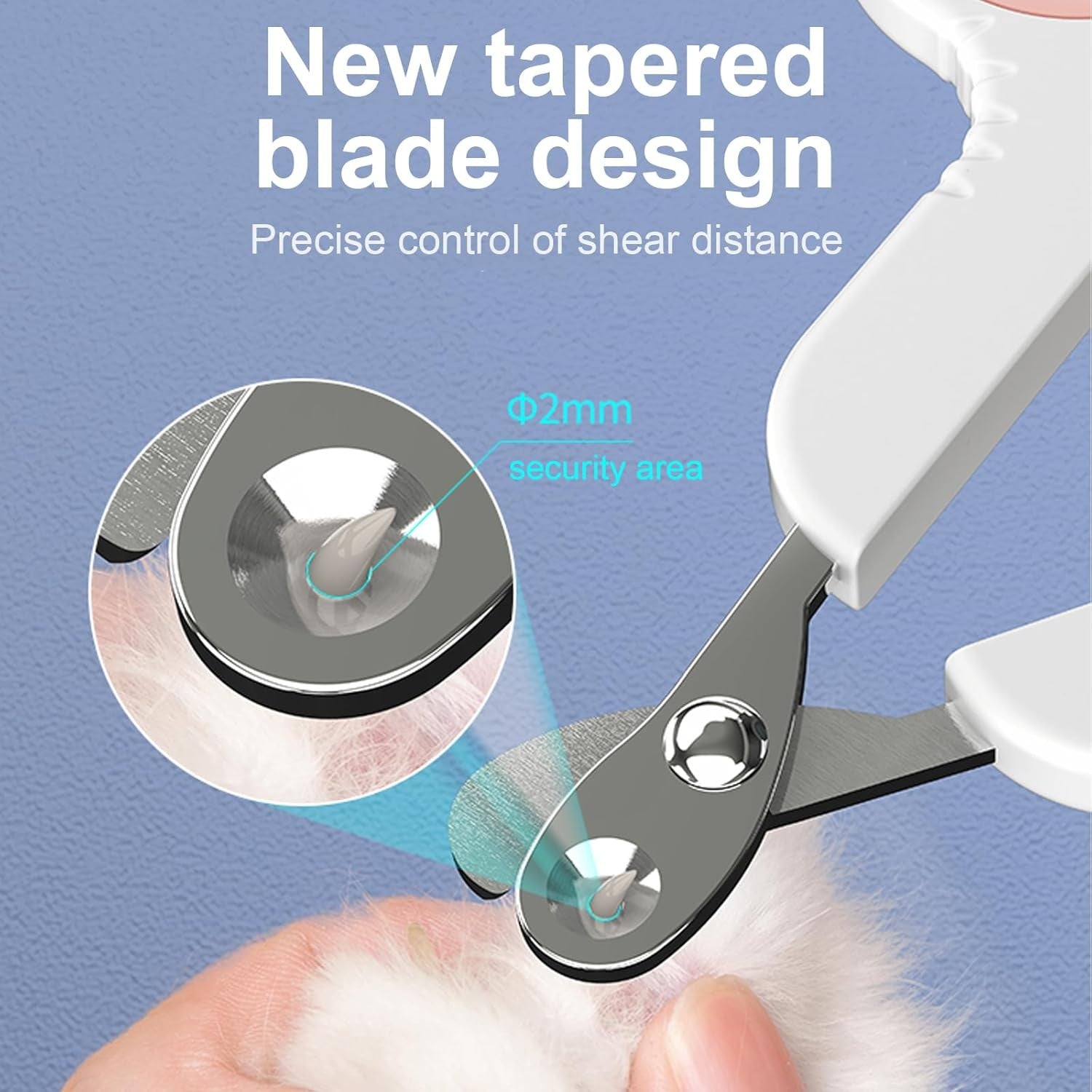 ZEWZE Krallenschere Katzen Nagelknipser Edelstahl Grau für Haustiere