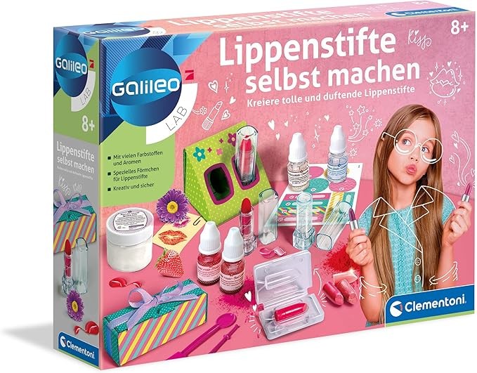 Clementoni Galileo Lab Lippenstifte â DIY Lippenpflege Set Experiment fĂźr Kinder