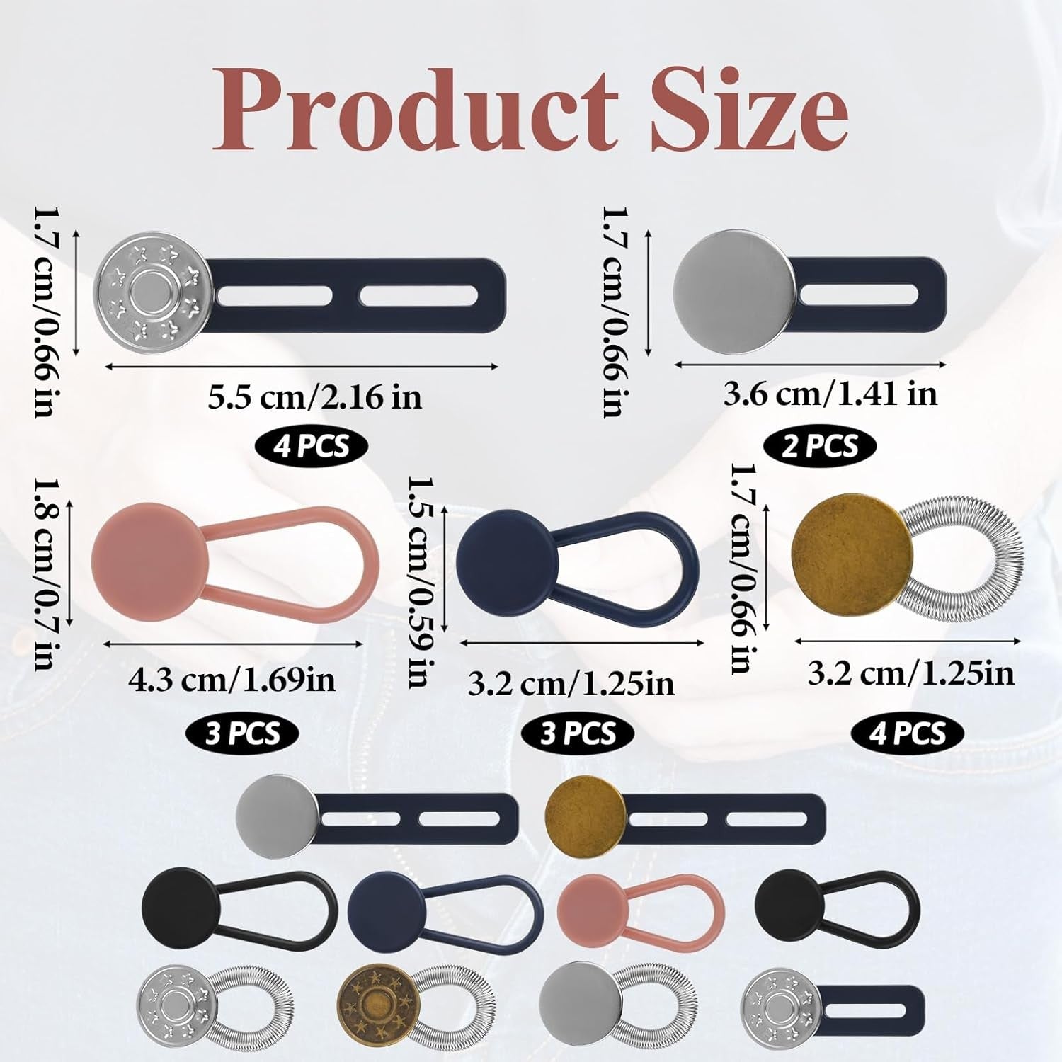 Giantree 16x Hosenbunderweiterung Knopf Jeans Bundverlängerung Damen Herren