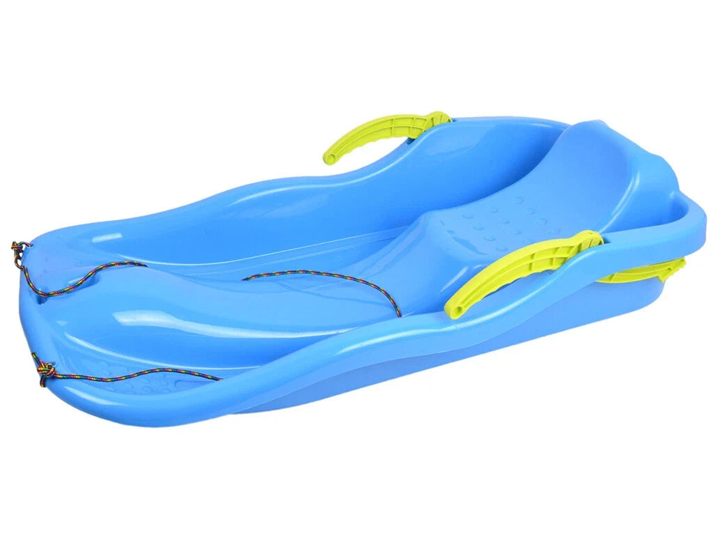 Kinder Bobschlitten Bob Schlitten Rodel Schneegleiter Bremshebel Zugseil 85x40cm