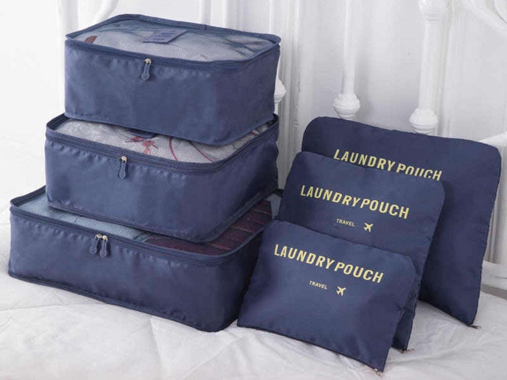 Travel Organizer Set 6-teilig – Wäschesäcke & Packtaschen für Koffer Ordnung
