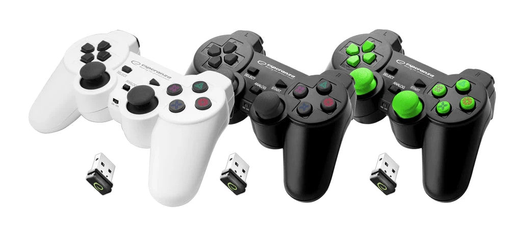 Esperanza Gladiator Kabelloses Gamepad PC PS3 USB 2.4GHz Schwarz