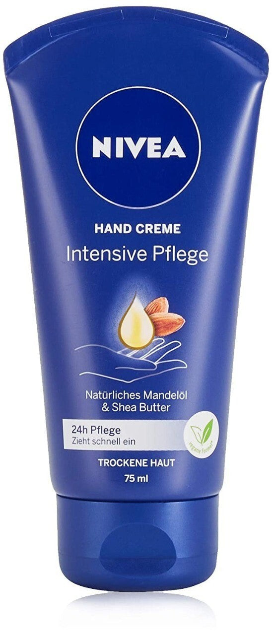 NIVEA Intensive Pflege Hand Creme (75 ml), reichhaltige Hautcreme mit Mandel-Öl