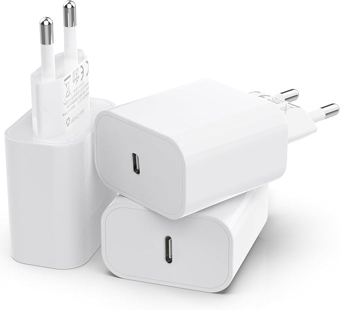 25W USB C Ladegerät 3er Pack, Schnellladegerät PD 3.0 Netzteil für iPhone 16–11