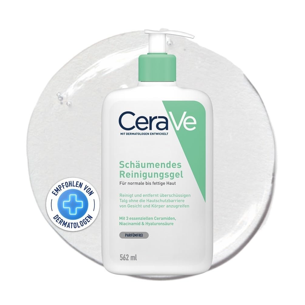 CeraVe Schäumendes Reinigungsgel 562ml | Sebum Kontrolle, Hyaluron & Niacinamid