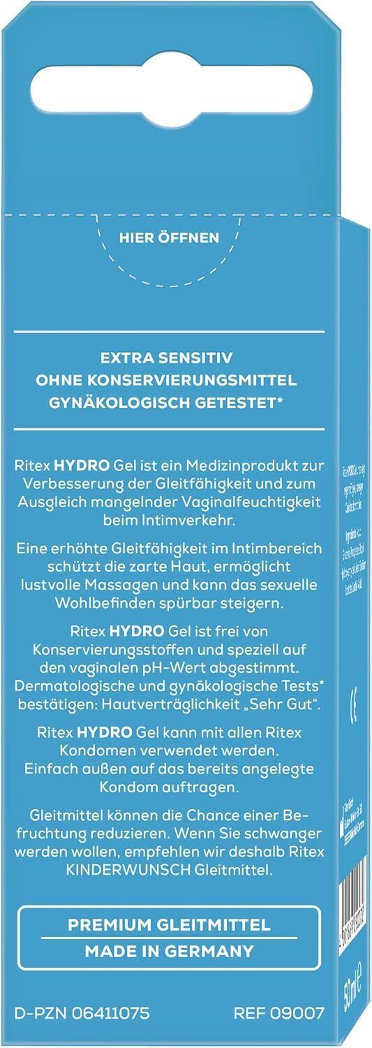 Ritex Hydro, Sensitiv Gel, 100 ml (2x50ml), Made in Germany