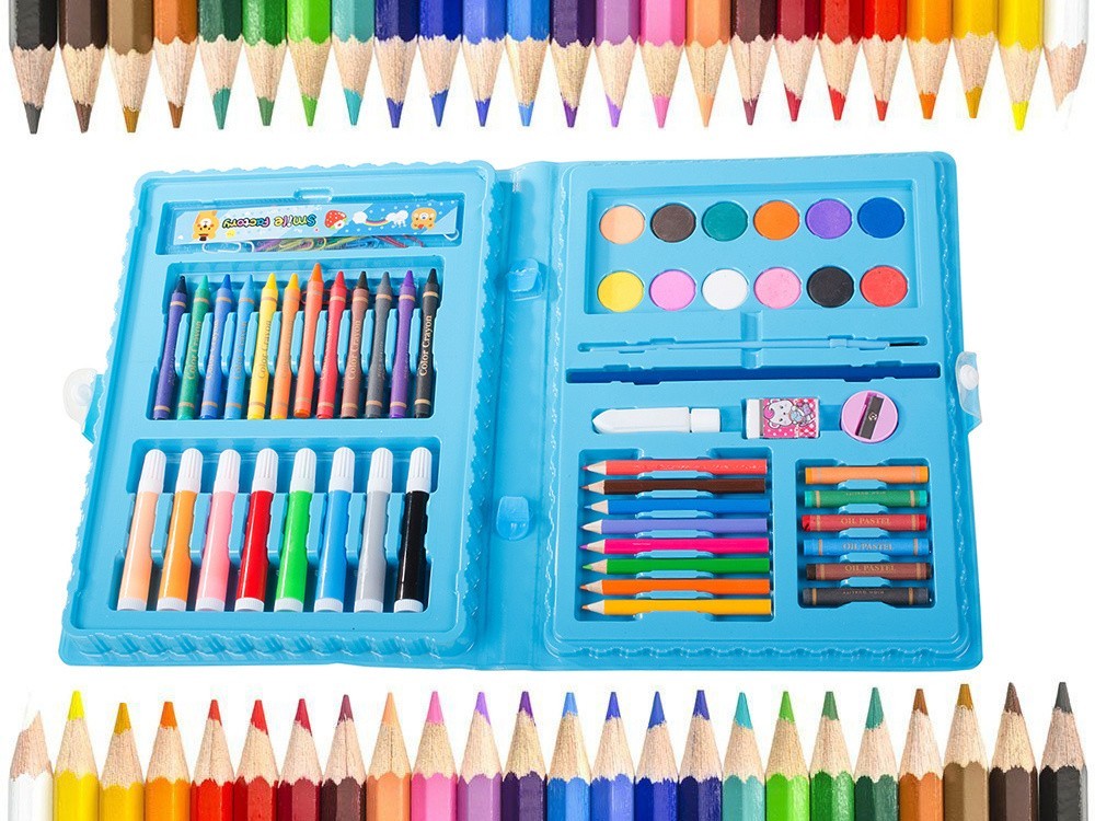 Künstlerset Malset im Koffer 68 Teile Zeichen- & Malkoffer Kinder
