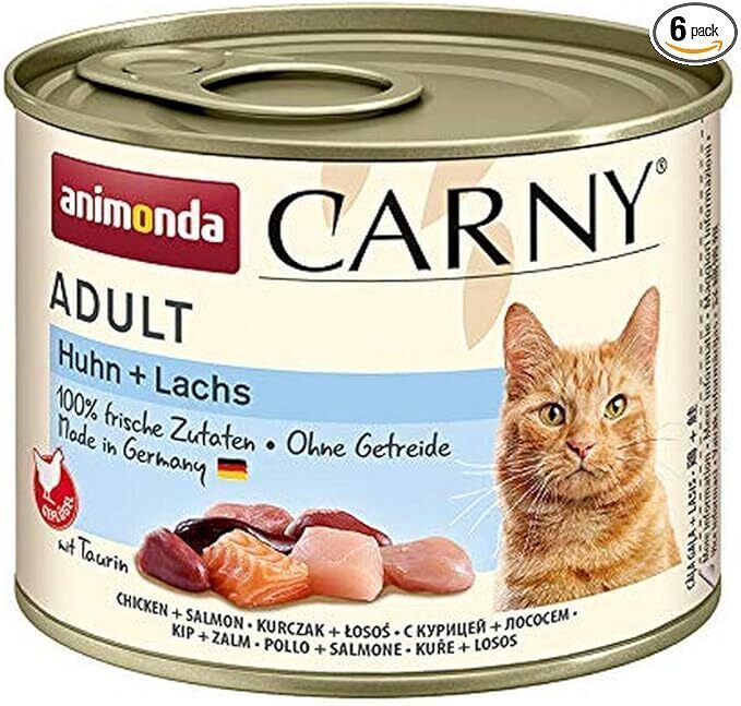 Animonda Carny Adult Huhn & Lachs 6 x 200g Nassfutter für ausgewachsene Katzen
