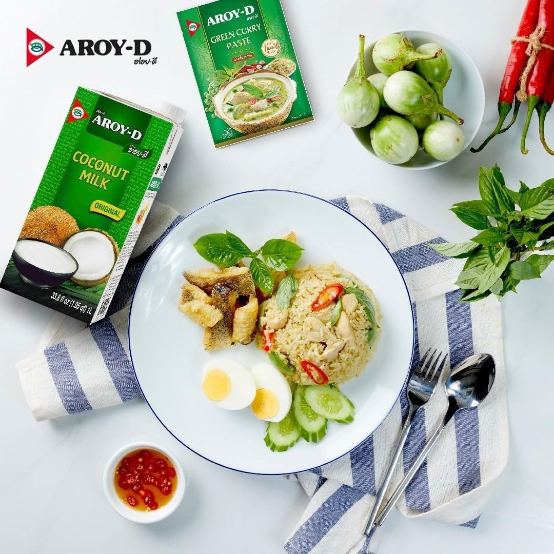 Aroy-D Kokosmilch 1000ml 19% Fett Schraubverschluss Ideal Kochen Backen