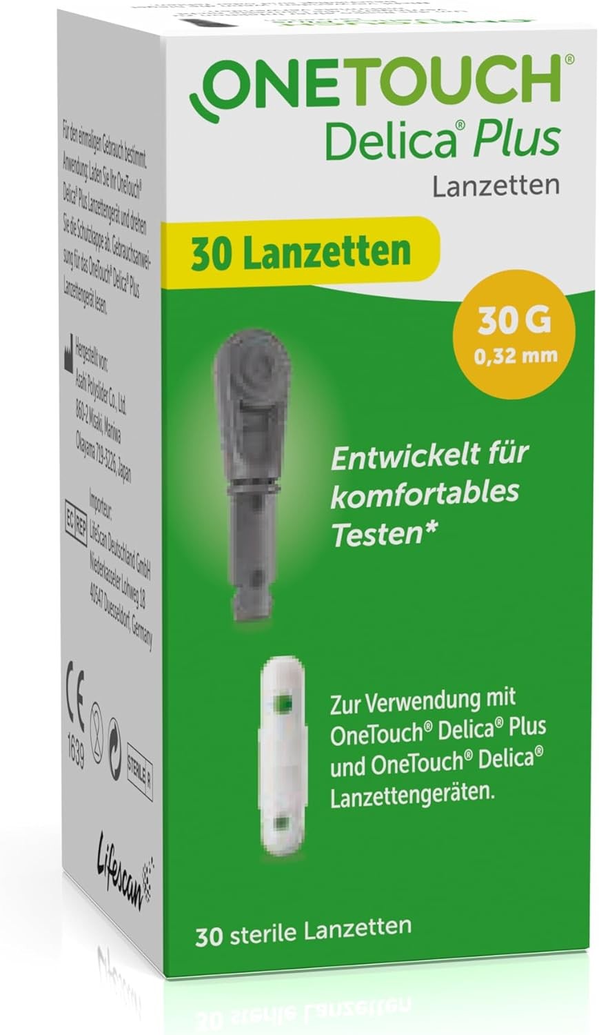 OneTouch Delica Plus Lanzetten – 30 sterile Lanzetten Blutzuckermessung
