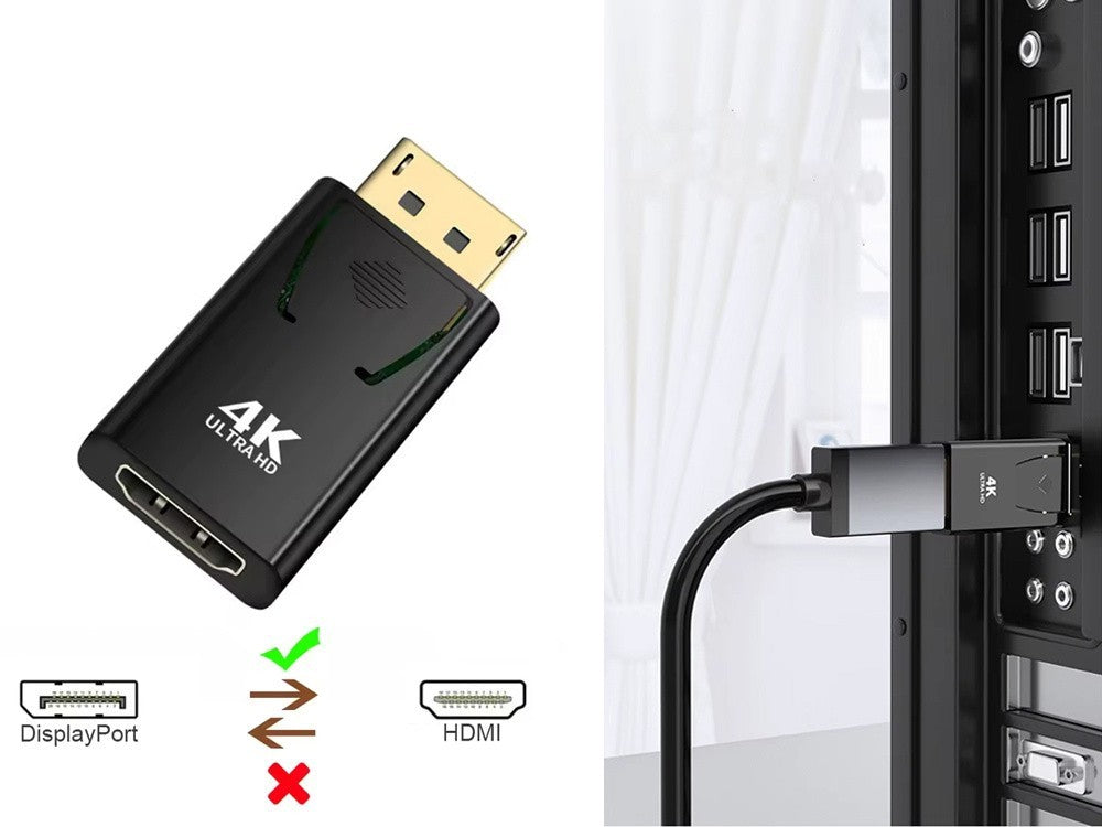 DisplayPort auf HDMI Adapter 4K DP zu HDMI Konverter Audio Video