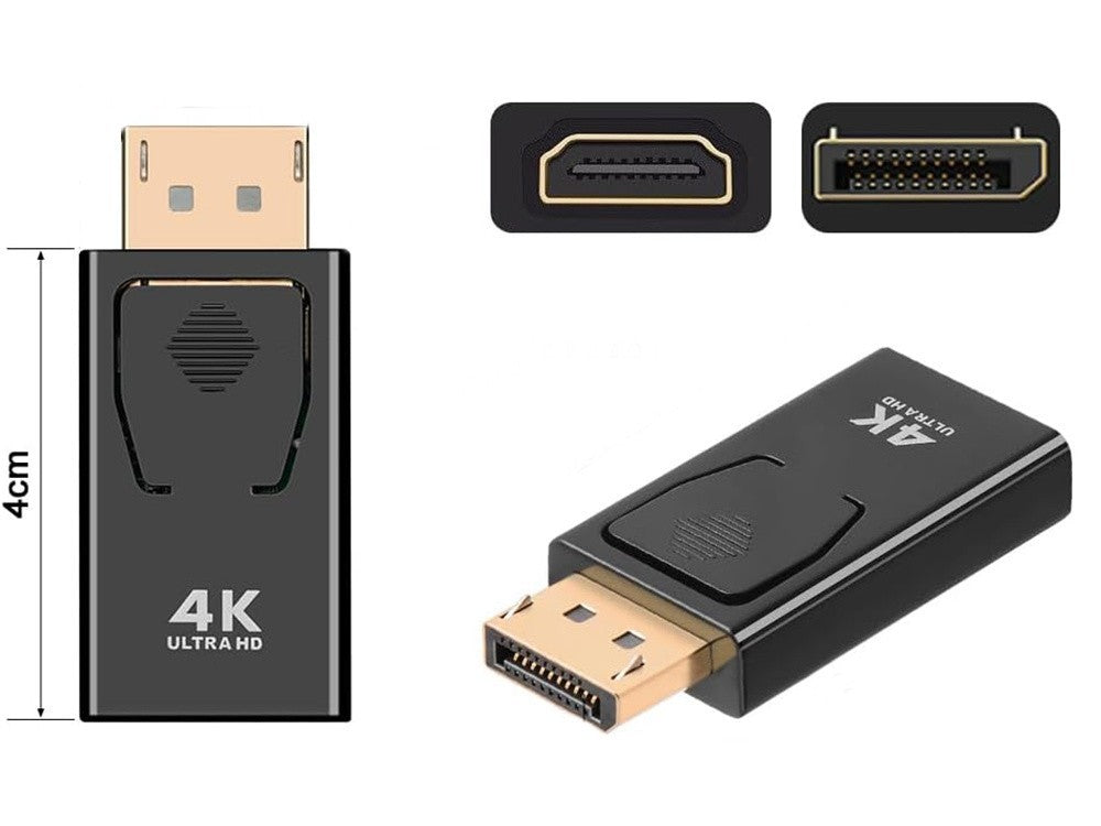 DisplayPort auf HDMI Adapter 4K DP zu HDMI Konverter Audio Video