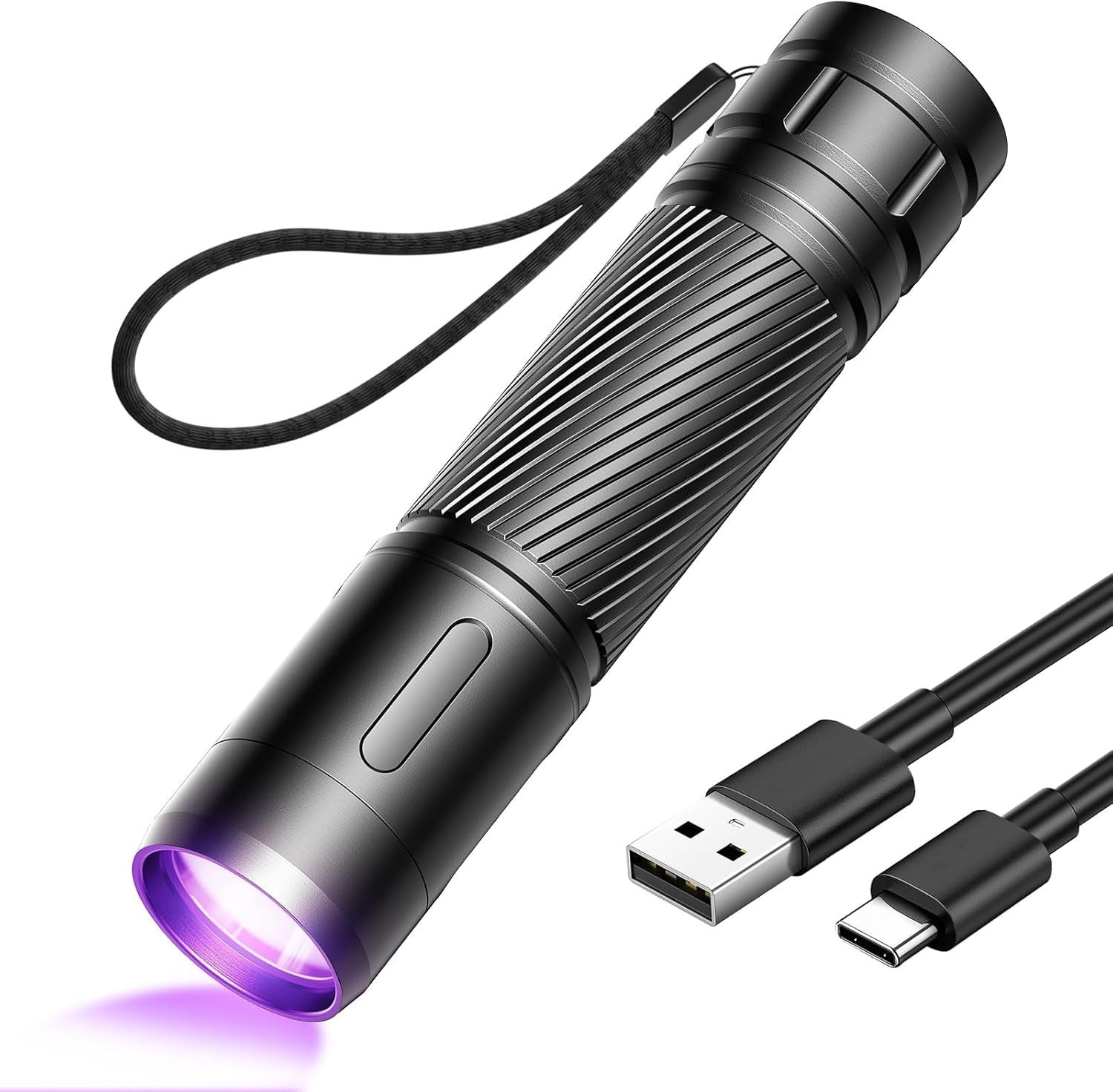 UV Taschenlampe 395nm Schwarzlicht LED wiederaufladbar Detektor IP65