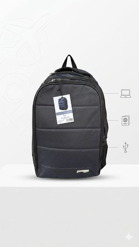 VEGMANN Laptop Rucksack 15 Zoll Dunkelblau – Business & Freizeit