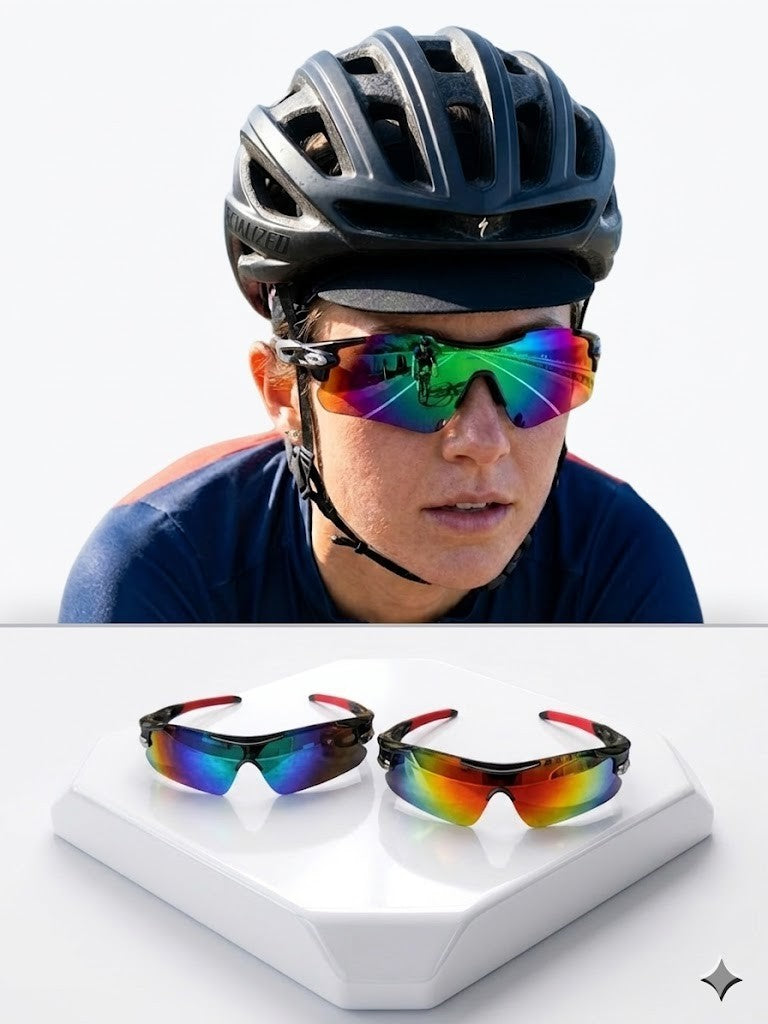 Sonnenbrille Sport polarisiert 2 Stück UV400 Herren Damen Fahrradbrille