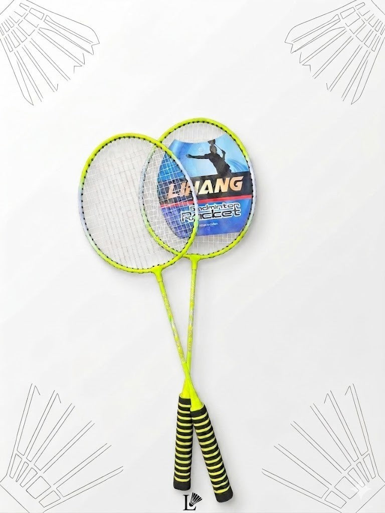 Badmintonschläger Set leicht stabil grün für Freizeit Training Sport