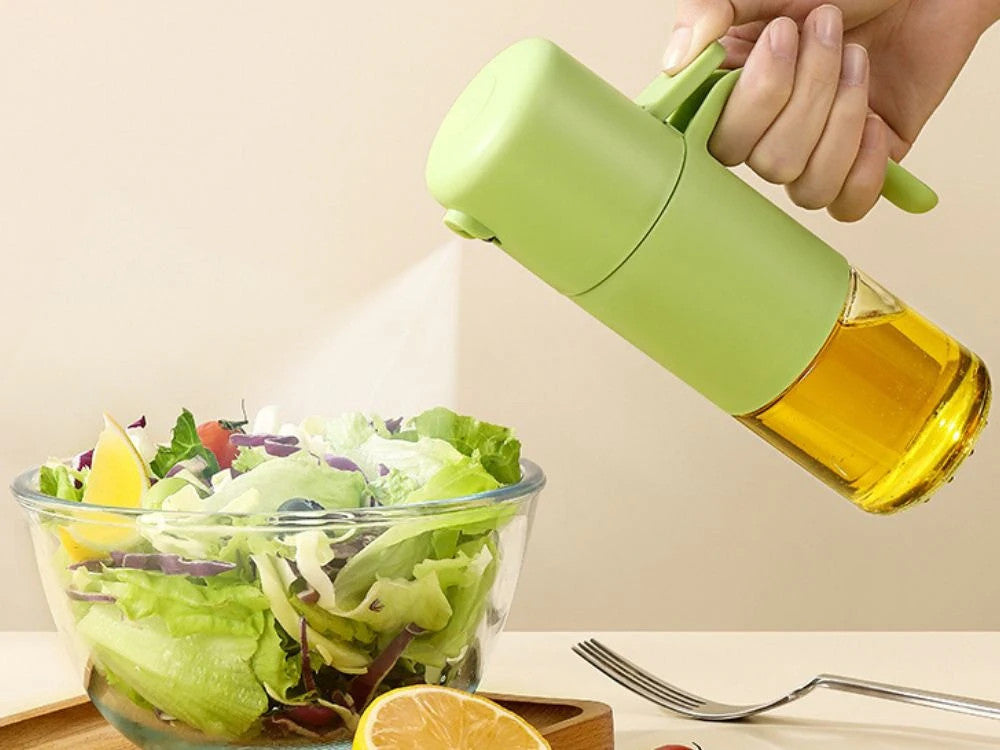 Ölsprüher 210ml Ölspender Essigsprüher Glas Sprühflasche Grün