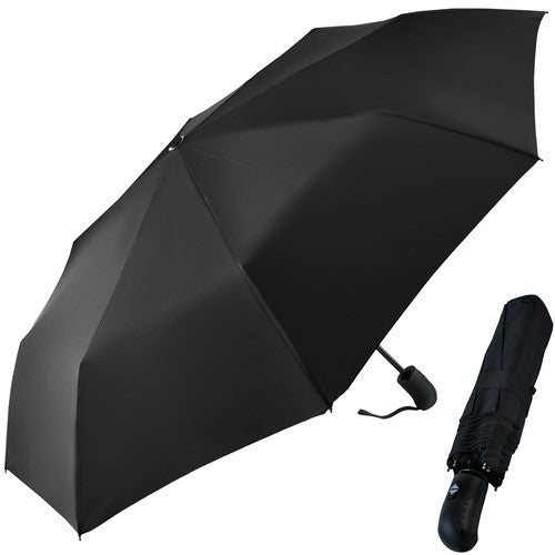 Taschenschirm Automatik Regenschirm Windfest Faltbar 110cm Schwarz