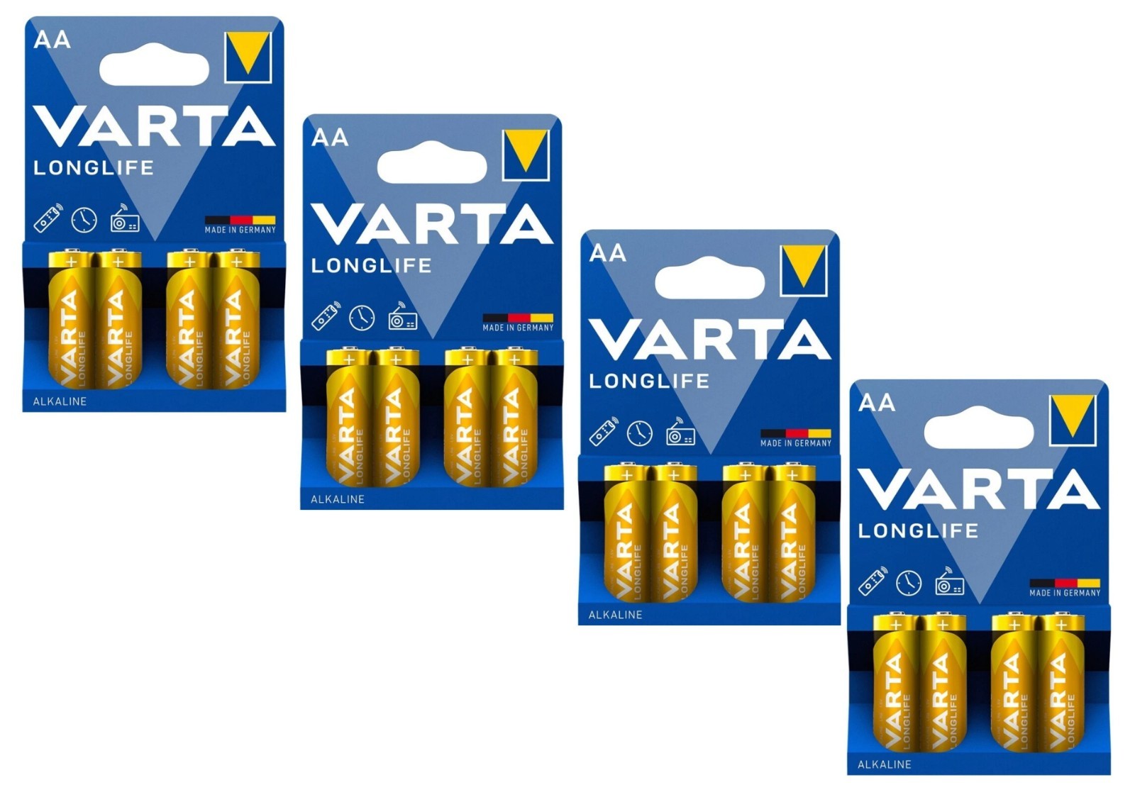 VARTA AA Batterien LR6 1,5V Longlife Alkaline Mignon MN1500 Typ 4106