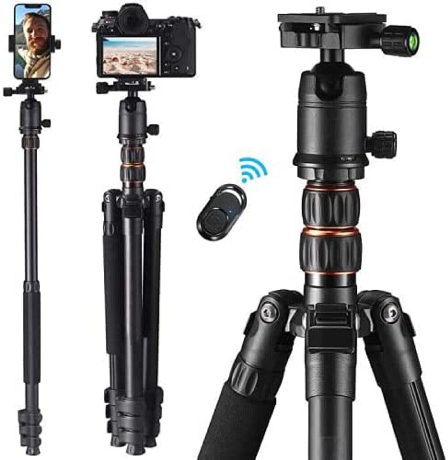 TACKLIFE Kamera & Handy Stativ MLT05 | 55-178cm Höhenverstellbar | 360° Kugelkopf | 9kg Tragkraft | Einbeinstativ & Selfie-Stick mit Bluetooth