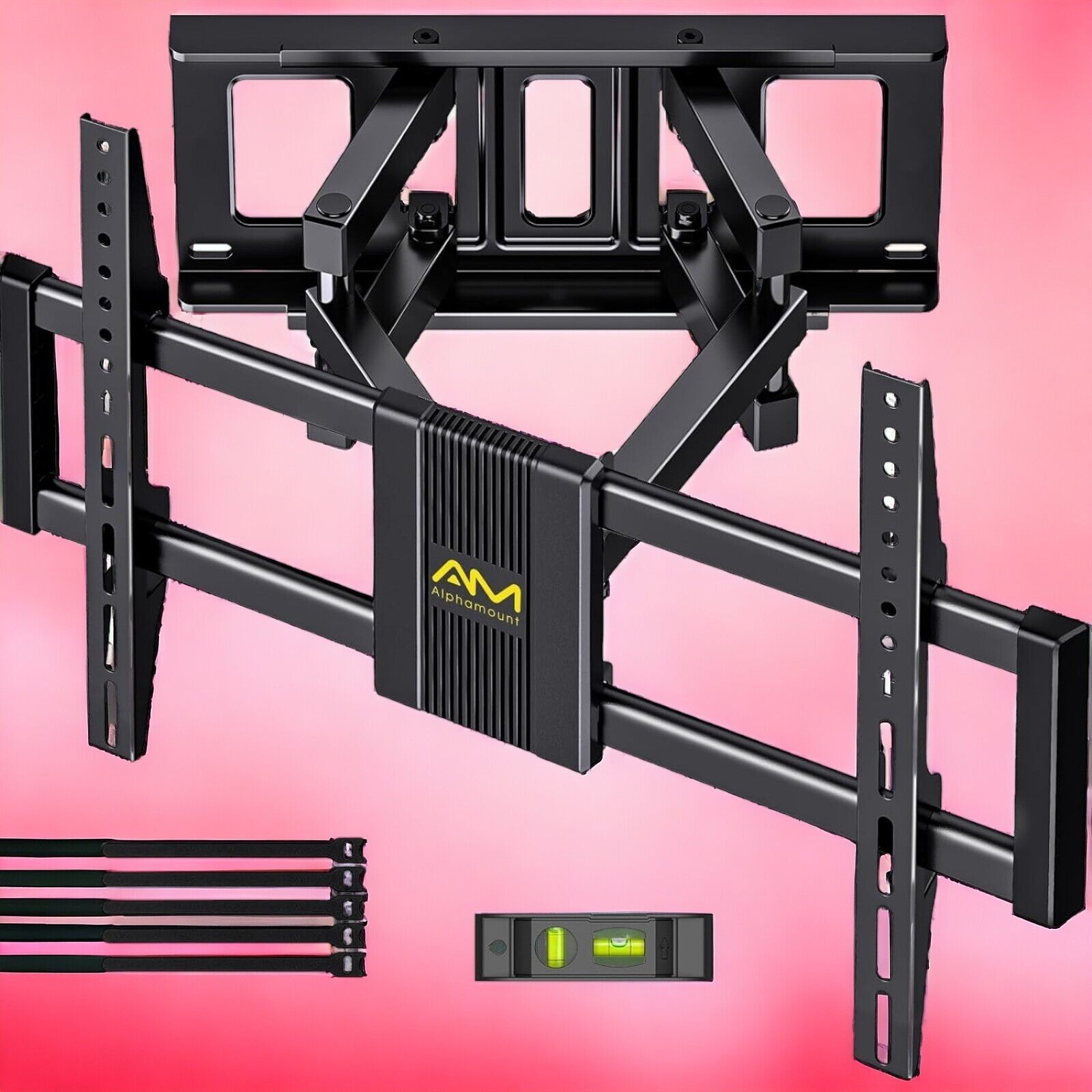 Alphamount TV Wandhalterung für 37–75 Zoll | Schwenkbar & Neigbar | Max 45kg