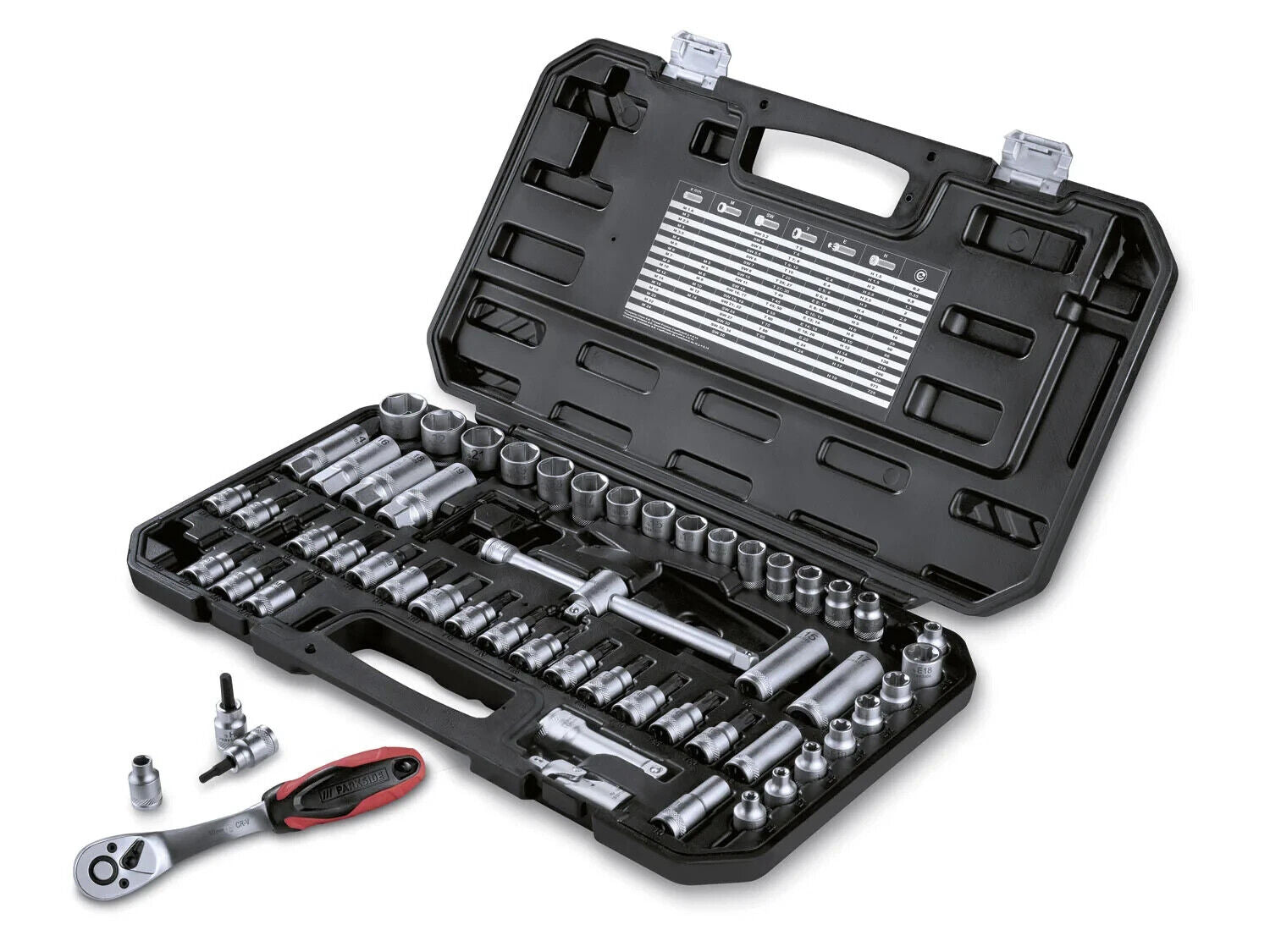 PARKSIDE® socket wrench set 3/8 inch, 65 pieces PSSS 65 A1 new