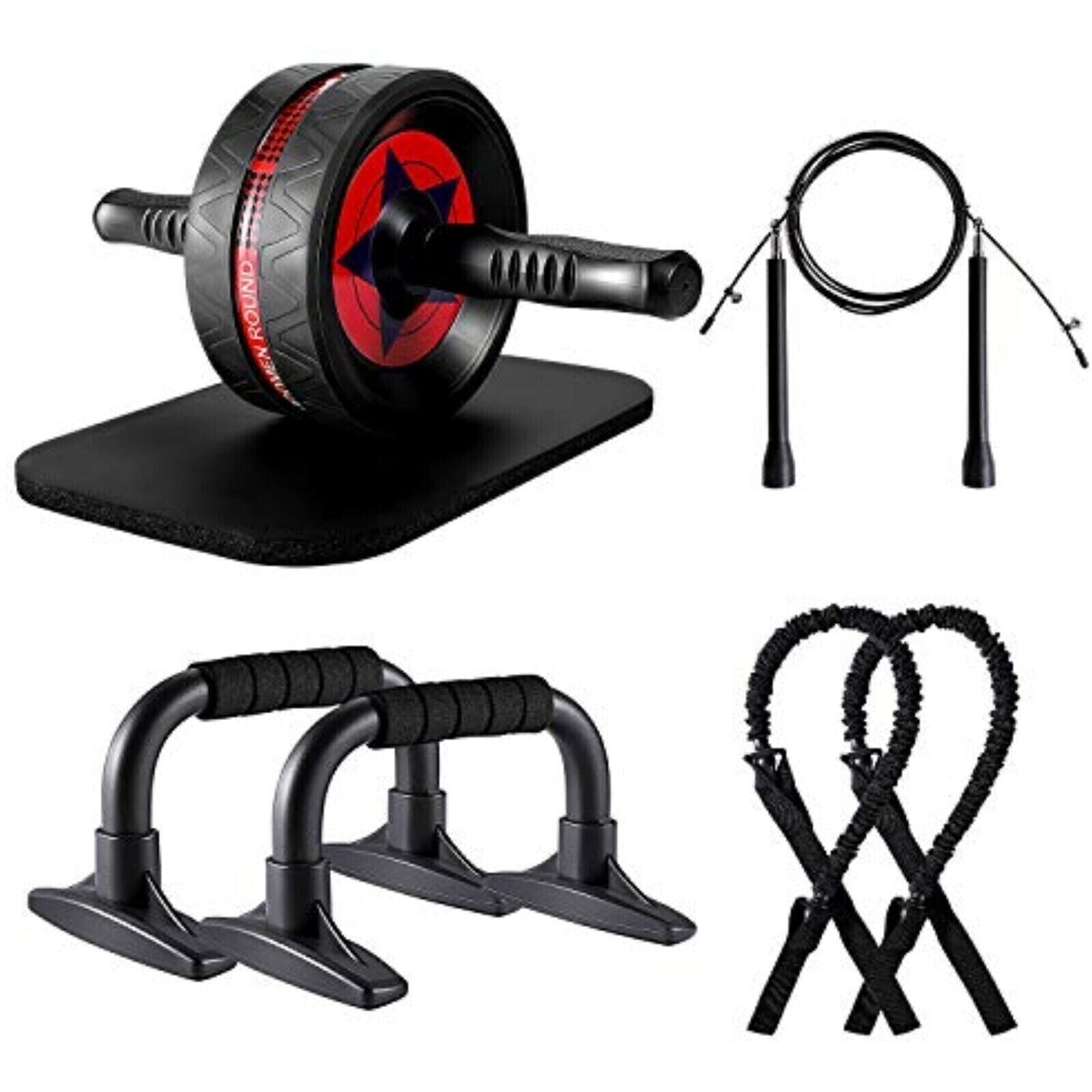 4 er set Bauchroller AB Wheel Roller Bauchtrainer Bauchmuskeltrainer Fitness neu