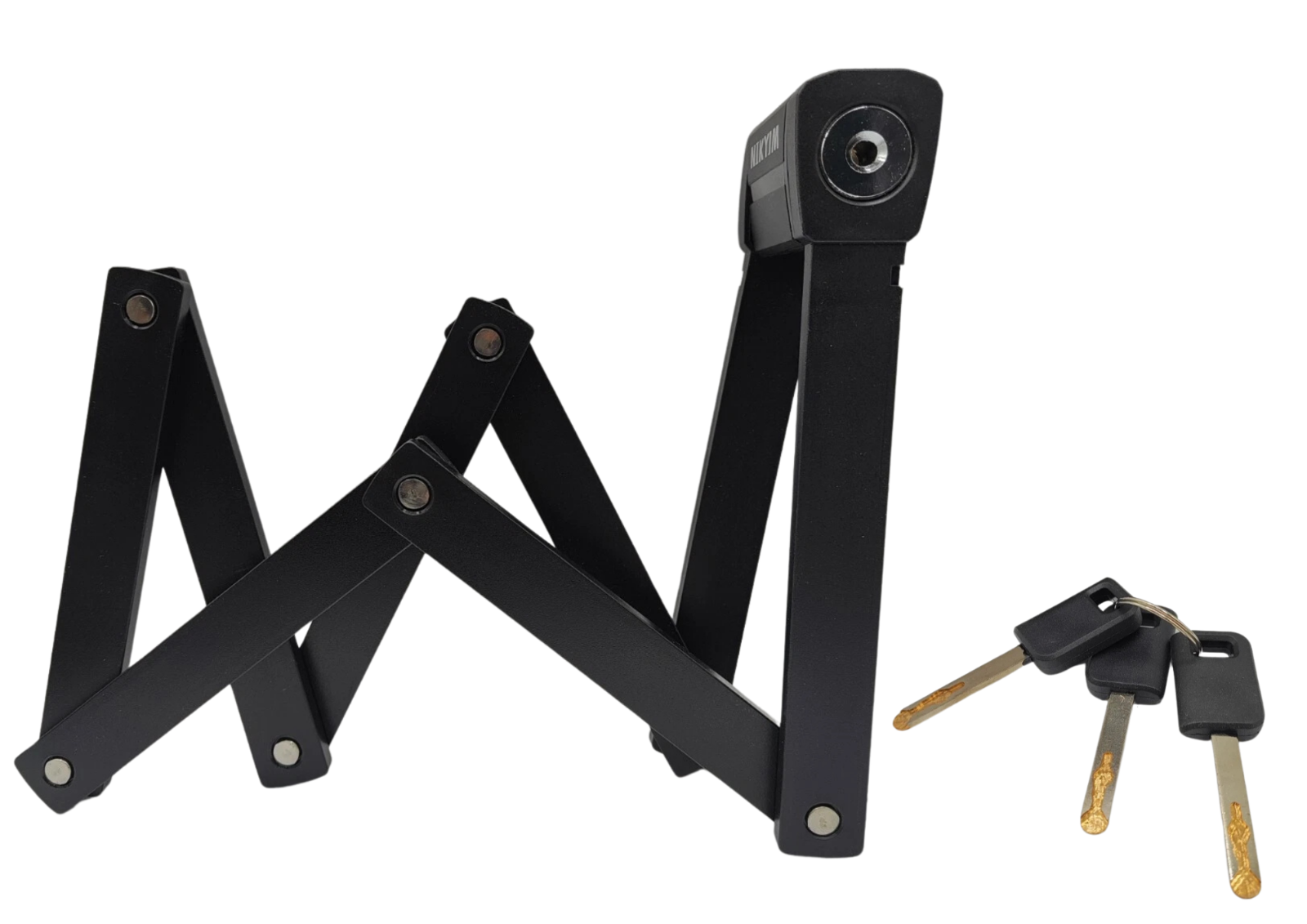 Fahrradschloss 130cm faltbar 8-Knoten Kettenschloss mit Halterung Diebstahlschut