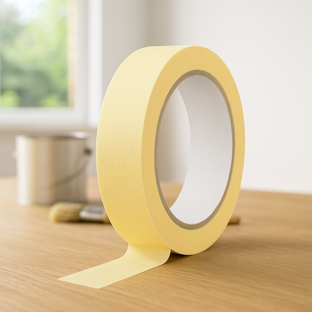 Malerkrepp Klebeband 19mm x 25m Gelb – Profi Abdeckband für Malerarbeiten