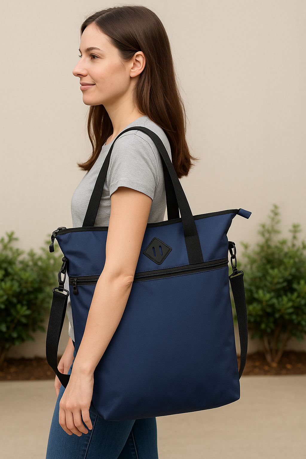 Laptoptasche 12L Blau – Recycelt, Gepolstert, Tragbar mit Schultergurt